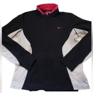 Nike Black & White Zip-Up Track Jacket – Athleisure | Size L